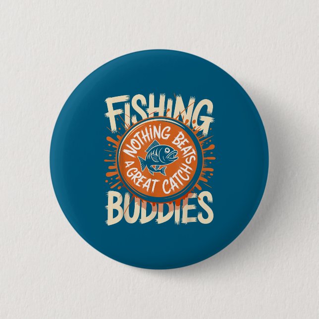 Matching Fishing Buddies Team Fisherman Friends Ch Button (Vorderseite)
