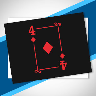 Matching Four Diamonds Anzug Playing Cards Modern  Postkarte
