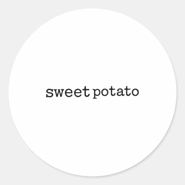 Matching Funny Sweet Tato Kind Of Rude Tato  Runder Aufkleber (Vorderseite)