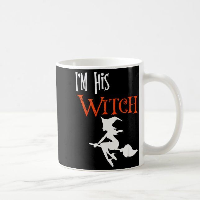 Matching Halloween I'm His Witch_i'm Her Boo Coupl Kaffeetasse (Rechts)