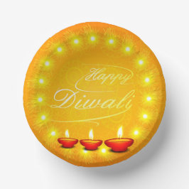 Matching Happy Diwali Yellow Pappteller