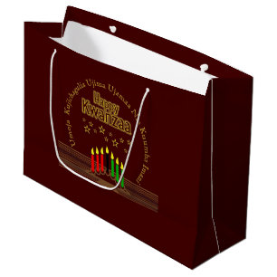 Matching Happy Kwanzaa Sieben Prinzipien Große Geschenktüte