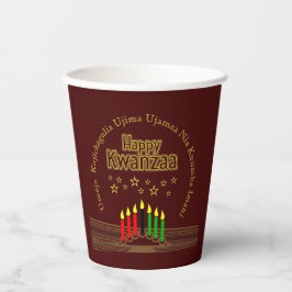 Matching Happy Kwanzaa Sieben Prinzipien Pappbecher