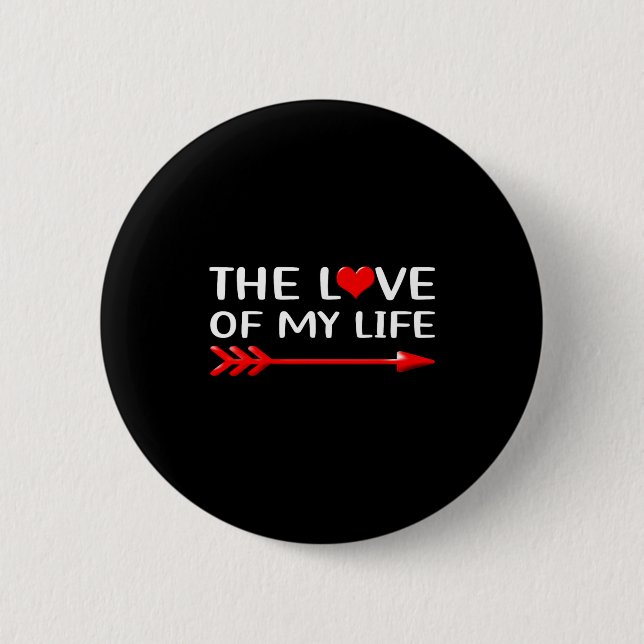Matching His And Hers Couples Funny Set Valentine  Button (Vorderseite)