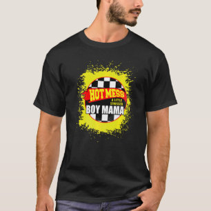 Matching Hot Mess ein wenig gestresster Junge Mama T-Shirt