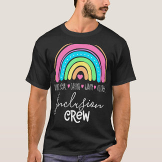 Matching Inclusion Crew Special Bildung Teacher T-Shirt