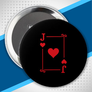 Matching Jack Hört Anzug Spielkarten Moderne Button