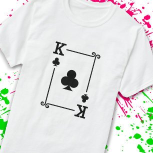 Matching King Clubs Anzug Spielkarten Moderne T-Shirt