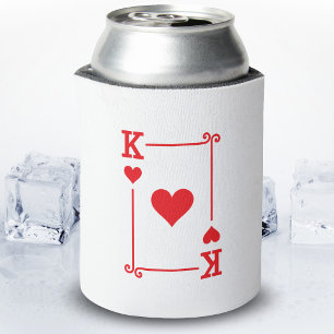 Matching King Hearts Anzug Spielkarten Moderne Dosenkühler