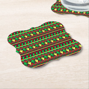Matching Kwanzaa Yellow Red Black Green Untersetzer