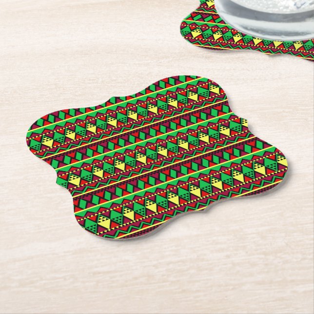 Matching Kwanzaa Yellow Red Black Green Untersetzer (angewinkelt)