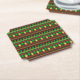 Matching Kwanzaa Yellow Red Black Green Untersetzer