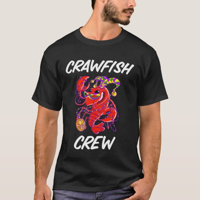 Matching Mardi Gras for Crawfish Boil Crew Crawda T-Shirt (Vorderseite)