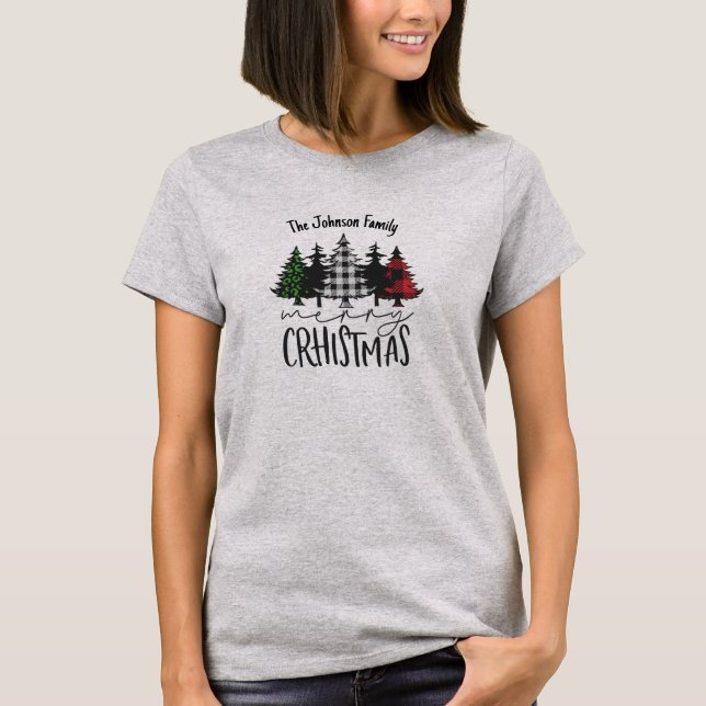 Matching Modern Family Christmas Tree T - Shirt (Vorderseite)