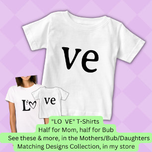 Matching Mother Daughter Baby LIEBE Herz T-shirt