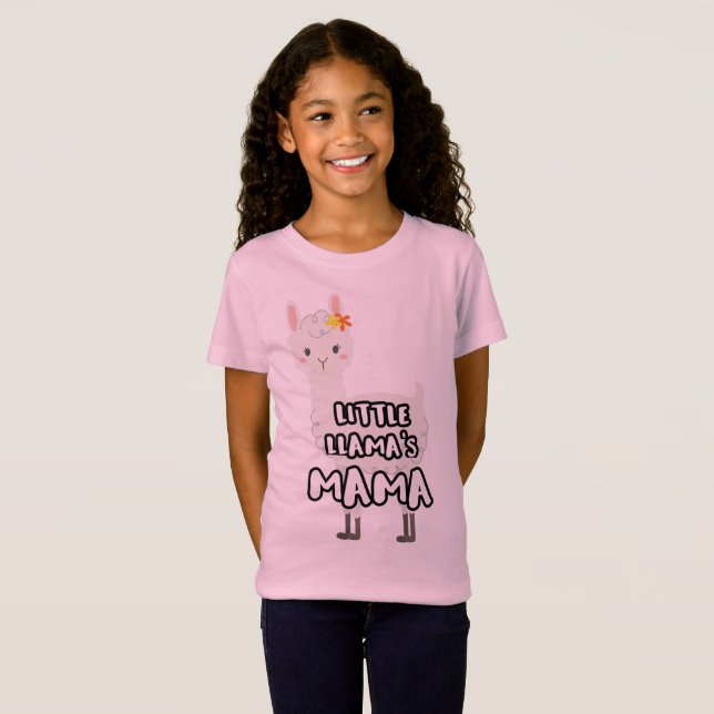 Matching Mother Daughter Little Llamas Mama T-Shirt (Vorne ganz)