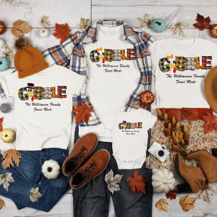 Matching Name Erntedank Couple Turkey Gobble A T-Shirt