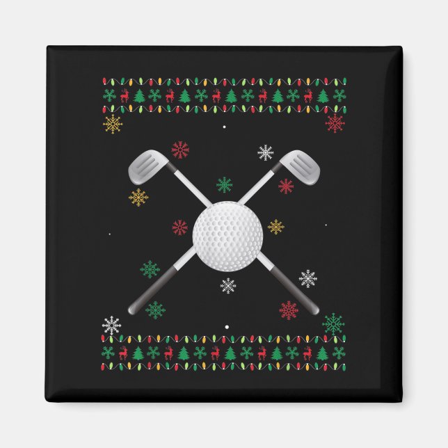 Matching Outfits For Holiday Party Golf Ugly Chris Magnet (Vorne)