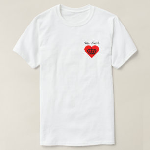Matching Paar Königin King Crown Red Heart T-Shirt