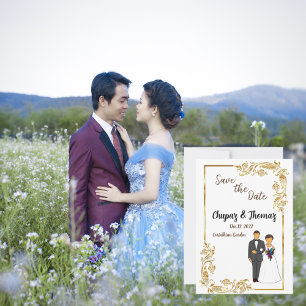 Matching Paper Niedliches Vintages Foto Save the D Date