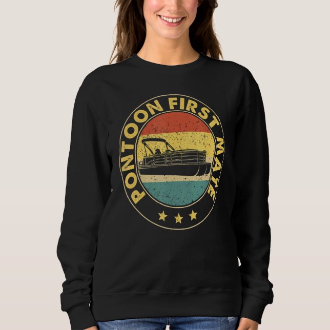 Matching Pontoon First Mate Pontoon BootCaptain Sweatshirt (Vorderseite)