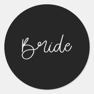 Matching Ready Bride and Groom Wedding Bri Runder Aufkleber