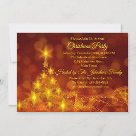 Matching Set Gold Stars Tree Ändern Text Weihnacht Einladung