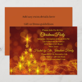 Matching Set Gold Stars Tree Ändern Text Weihnacht Einladung