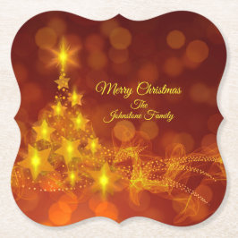 Matching Set Gold Stars Tree Change Name Untersetzer