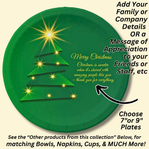 Matching Set Green Tree 20xx Change Name 7" Pappteller