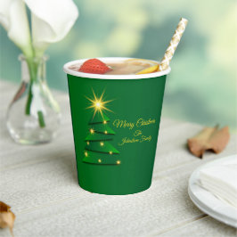 Matching Set Green Tree Change Name 20xx Pappbecher