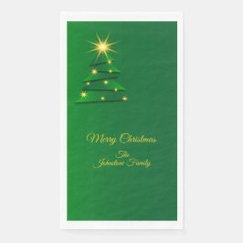 Matching Set Green Tree Change Name Gasttuch Serviette