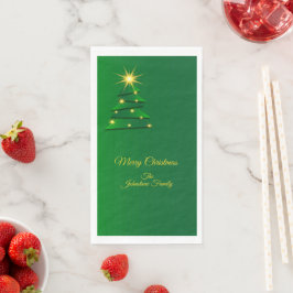 Matching Set Green Tree Change Name Gasttuch Serviette