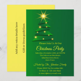 Matching Set Green Tree Change Name Text Weihnacht Einladung