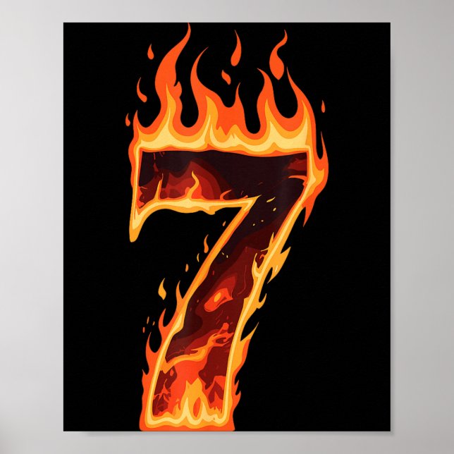 Matching Six Seven Flaming Ice Funny Meme 67 Coupl Poster (Vorne)