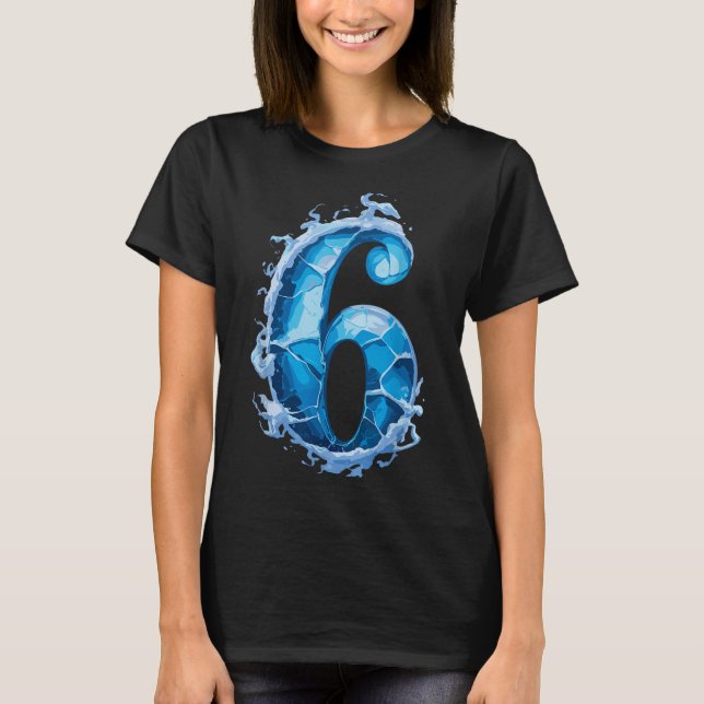 Matching Six Seven Flaming Ice Funny Meme 67 Coupl T-Shirt (Vorderseite)
