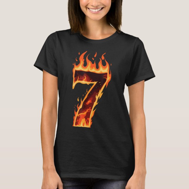 Matching Six Seven Flaming Ice Funny Meme 67 Coupl T-Shirt (Vorderseite)