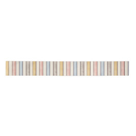 Matching, Subdued Pink, Yellow and Blue Stripes  Satinband