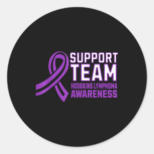 Matching Support Team Hodgkins Lymphoma Awareness Runder Aufkleber