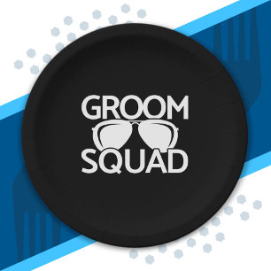 Matching Trauzeuge Group Bachelor Party Squad Pappteller