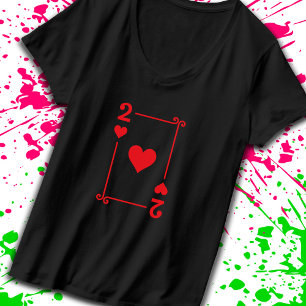Matching Two Hearts Anzug Playing Cards Modern 2 T-Shirt