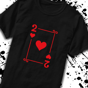 Matching Two Hearts Anzug Playing Cards Modern 2 T-Shirt