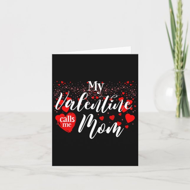 Matching Valentines Day Mother My Valentine Calls  Karte (Vorderseite)