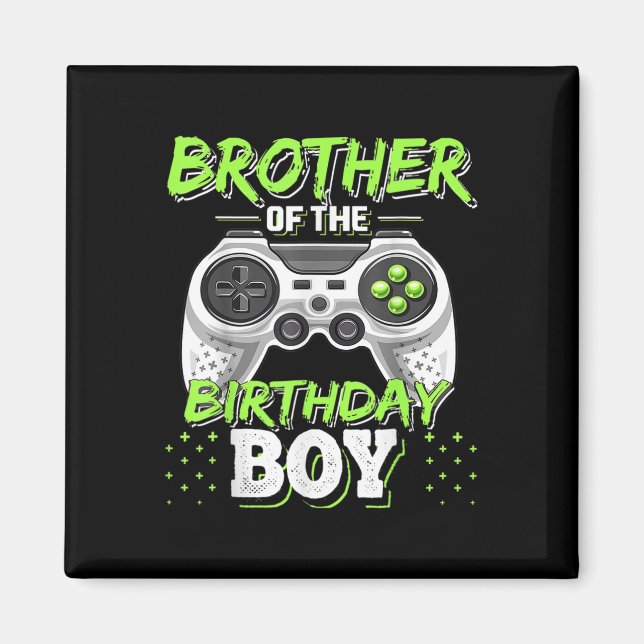 Matching Video Game Geburtstag Bruder der Geburt Magnet (Vorne)