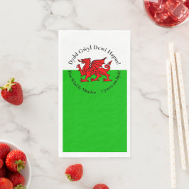 Matching Welsh Dragon St David's Day Serviette