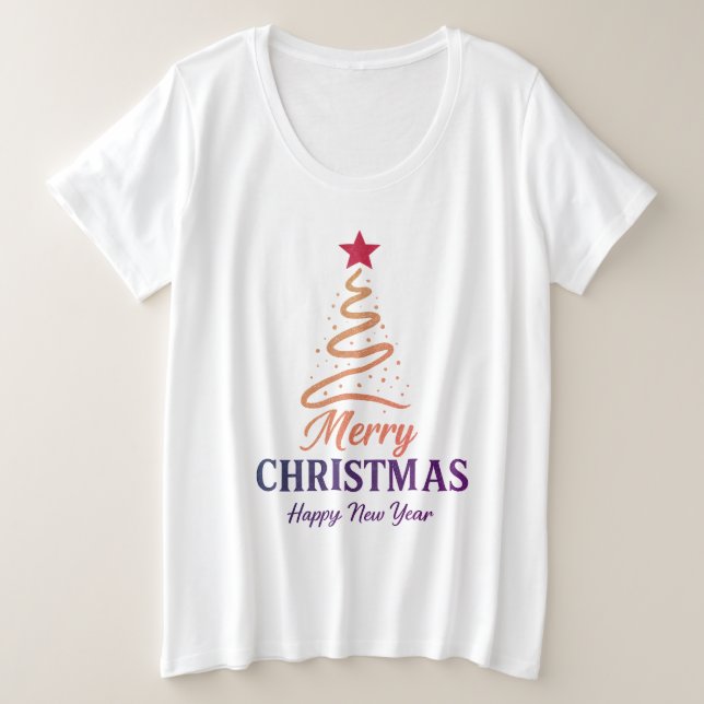 Matching Xmas Tree Shirt & 2-in-1 Xmas Message Gif (Design vorne)