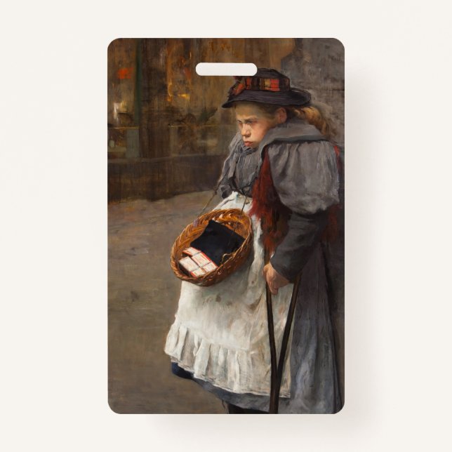 Matchstick Girl Poor Street Urchin Urban Poverty Ausweis (Vorderseite)