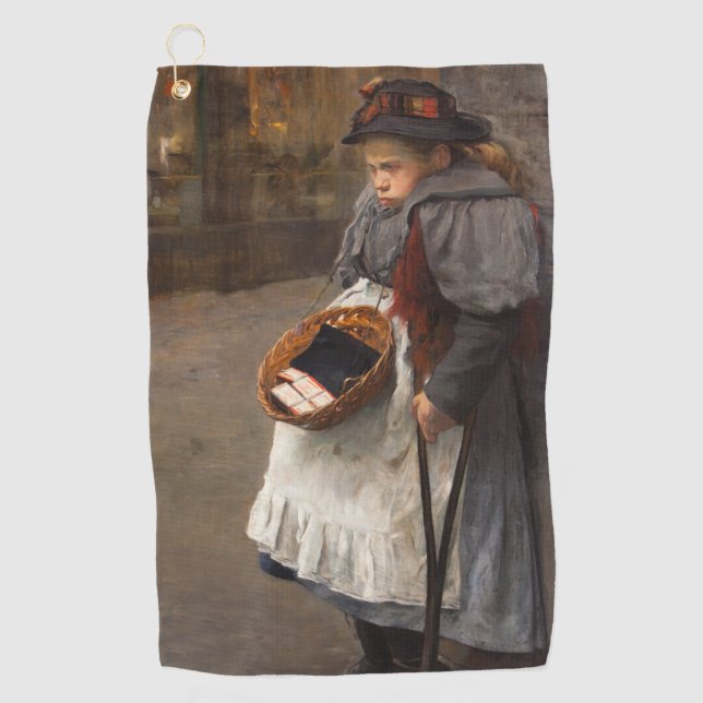 Matchstick Girl Poor Street Urchin Urban Poverty Golfhandtuch (Vorderseite)