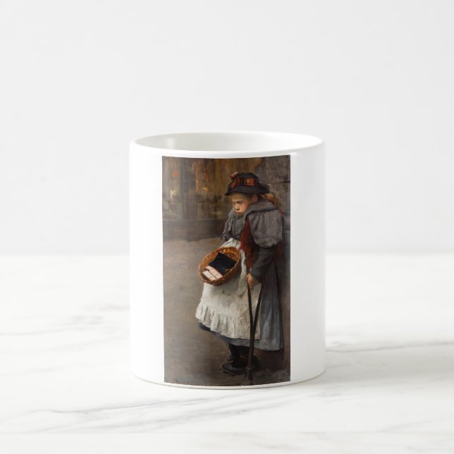Matchstick Girl Poor Street Urchin Urban Poverty Kaffeetasse (Mittel)