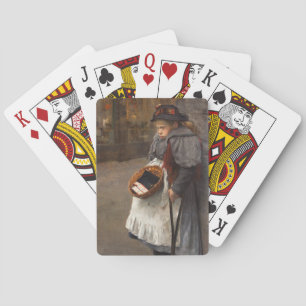 Matchstick Girl Poor Street Urchin Urban Poverty Spielkarten